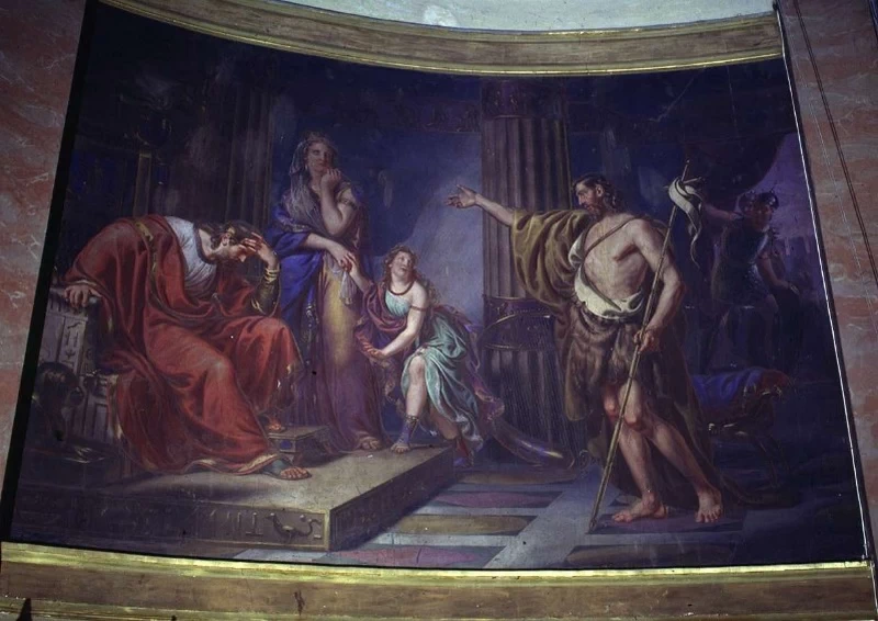 S. Giovanni Battista ammonisce Erode e Erodiade - Chiesa parrocchiale di San Giovanni Battista e San Pietro, Stezzano, Bergamo